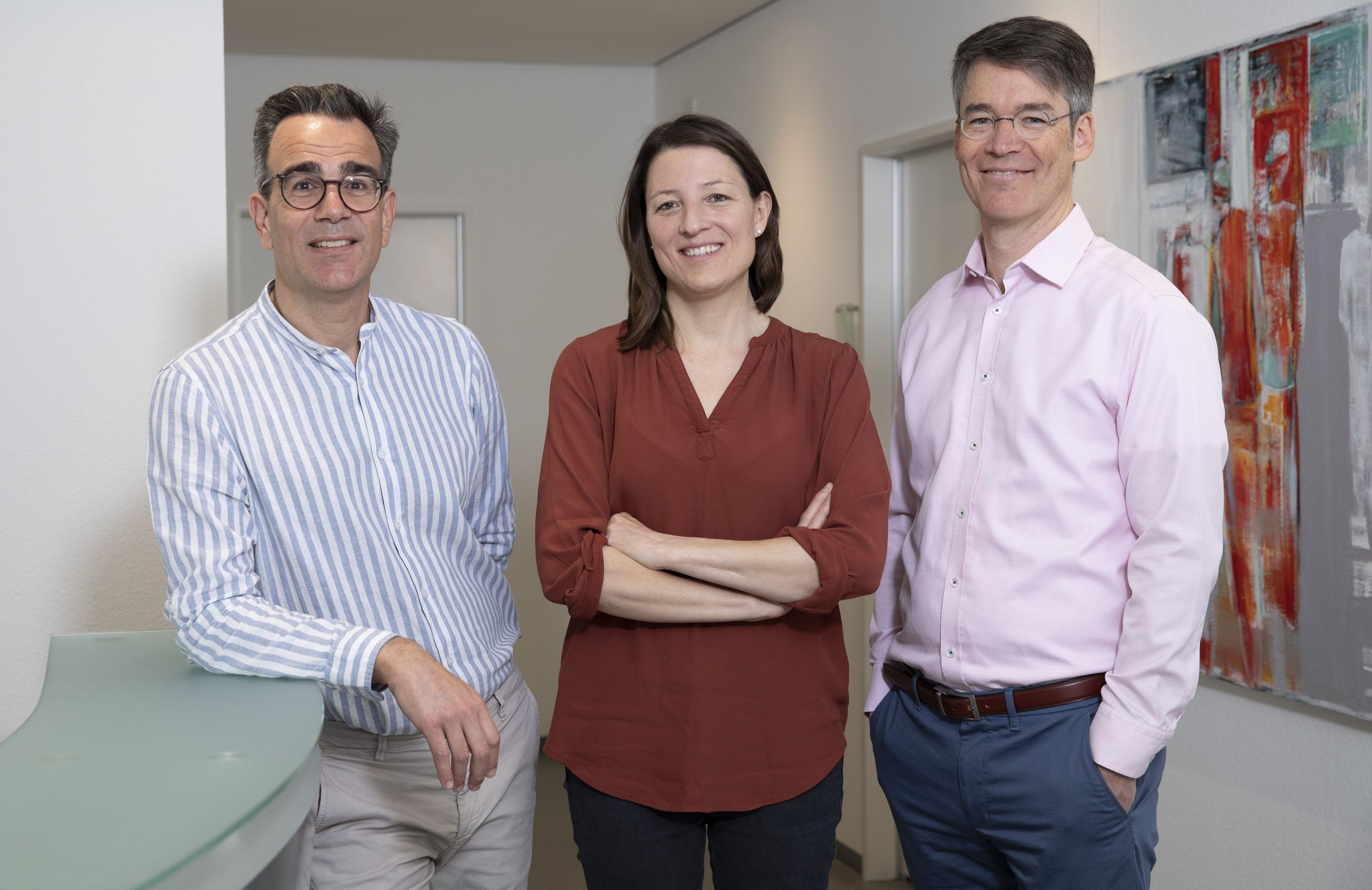 Fotos des Ärtzeteams: Dr. Schepis, Dr, Blöchlinger, Dr. Müller